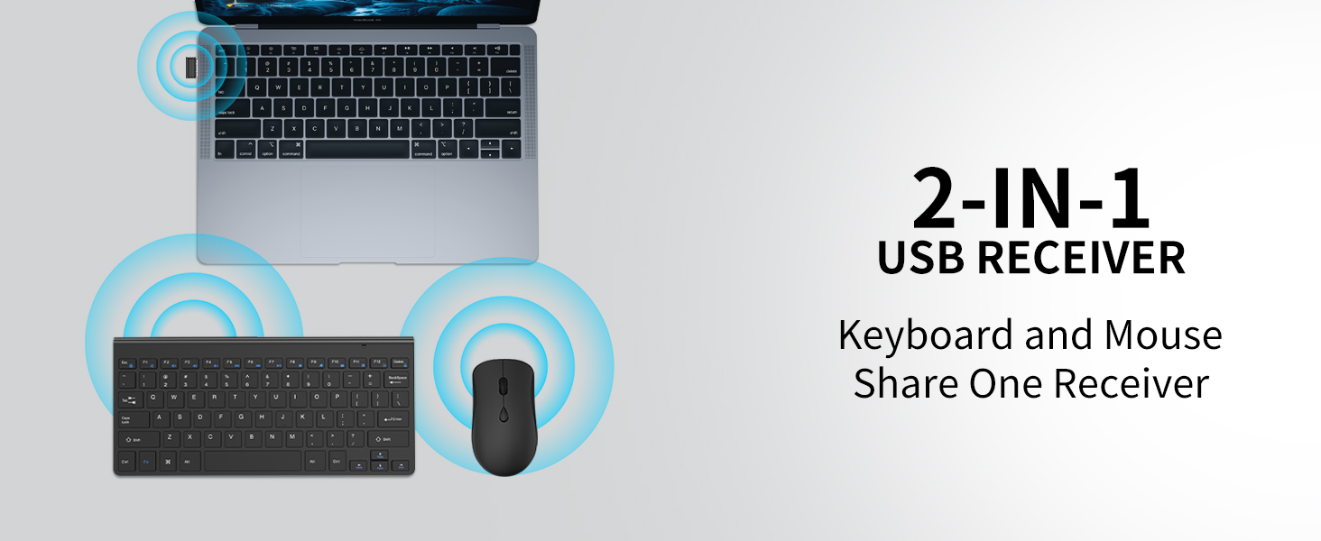 Keyboard and Mouse Share One Receiver