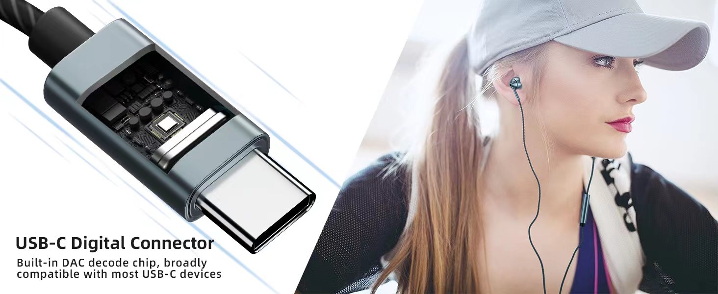 usb c headphones wired