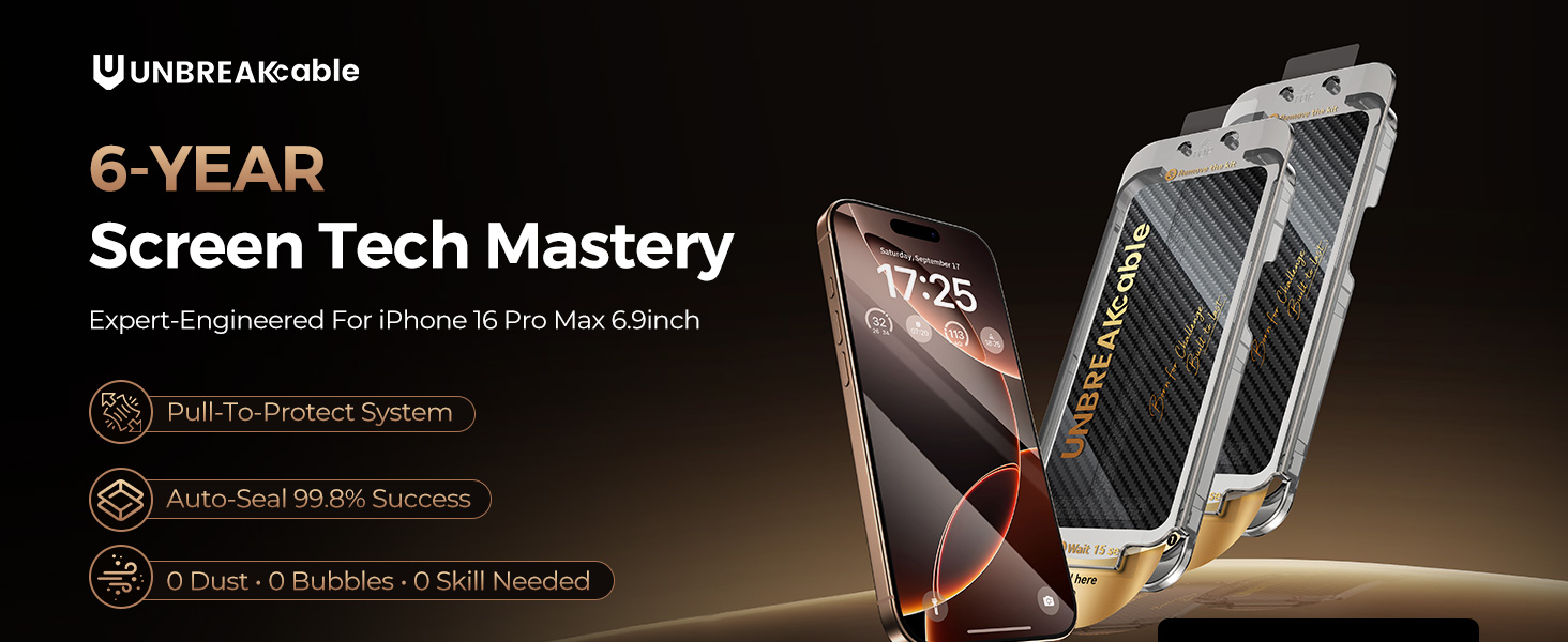 Tempered Glass Screen Protector for iPhone 16 Pro Max