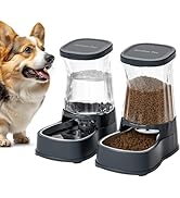 Gardner Pet Automatic Dog Water Dispenser Gravity Stainless Steel Water Waterer &amp; Food Feeder Set...
