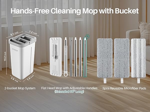 Hands-Free Cleaning Mop with Bucket