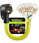 Campzlly 30 Amp to 110 Adapter RV Cord, 30 Amp to 20 Amp Adapter, NEMA TT-30P Male to 3X 5-15R/5-...