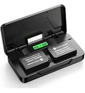 FirstPower LP-E12 Battery 2-Pack 1300mAh with 20W Dual Fast Charger Compatible with Canon LP E12 ...