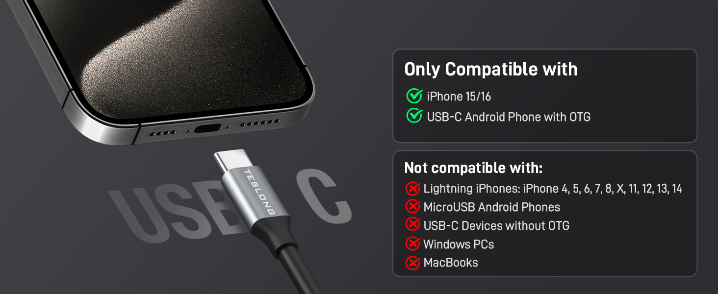 USB C Dual Lens Endoscope Camera with Light for iPhone Inspection Camera for iPad Android