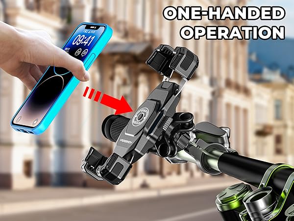 motorcycle phone mount with vibration dampener