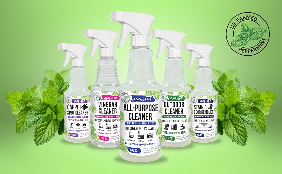 All-Purpose, Mint, Peppermint, Bathroom, Kithen, Auto, Cleaner, cleaning Spray, multipurpose