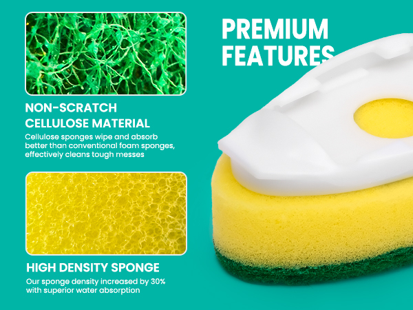 Soap Control Dispenser Scrubbers, Dishwashing Scrub Dispensing Brush