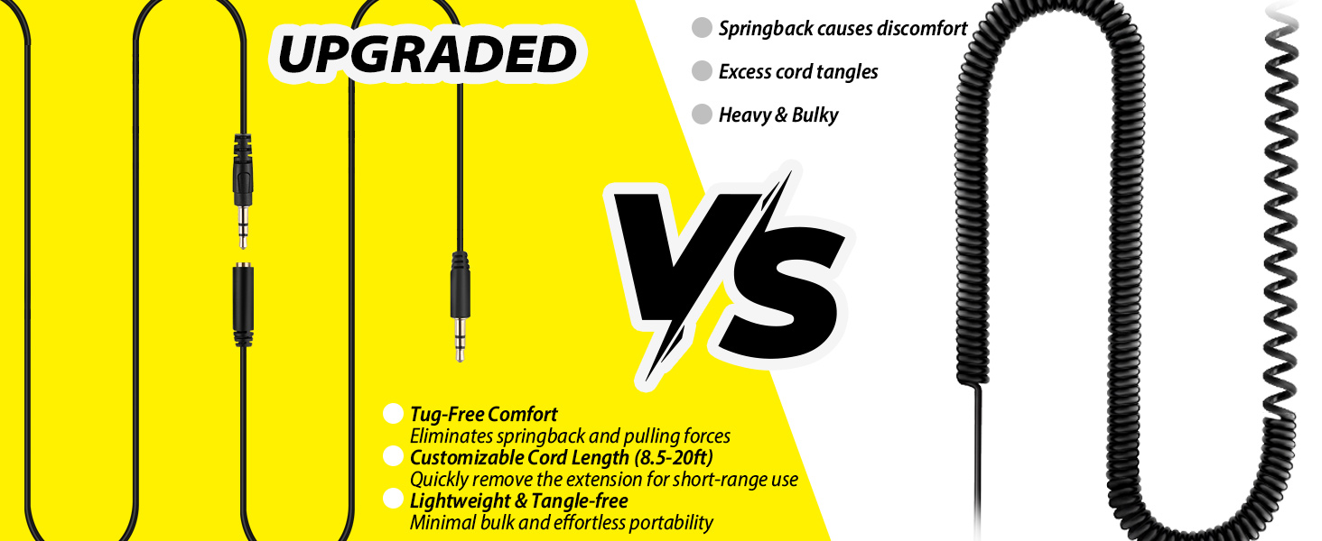 Headphones with Straight Extension Cord Advantages