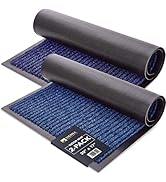 Sierra Concepts 2-Pack Front Door Mat Ribbed Blue - Indoor Outdoor Floor Doormat Entryway Welcome...