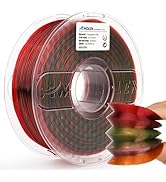 AMOLEN TPU 3D Printer Filament, Transparent Multicolor Rainbow TPU 1.75mm, Color Change Flexible ...