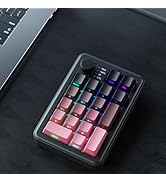 EWEADN NK20 Wireless Retro Mechanical Numpad with Knob, Bluetooth/2.4GHz/USB-C Connect with RGB B...