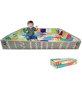 Infantino Foldable Soft Foam Play Mat, 57" Baby Mat for Floor Time, Lightweight, Easy to Store, W...