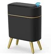 Yatmung Bathroom Trash Can Automatic Touchless Modern Smart Trash Bin - Narrow Waste Basket for B...