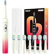 YUNCHI Electric Toothbrush for Adults and Kids, Rechargeable Battery Toothbrushes, 8 Brush Heads,...