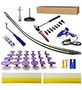 67pcs/Set Car Paintless Dent Removal Kit, Auto Fender Damage Repair Big Curved Rod Crowbar Puller...