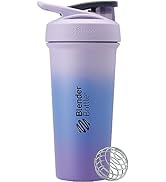 BlenderBottle Strada Sleek Shaker Cup Insulated Stainless Steel Protein Shaker Bottle with Wire B...
