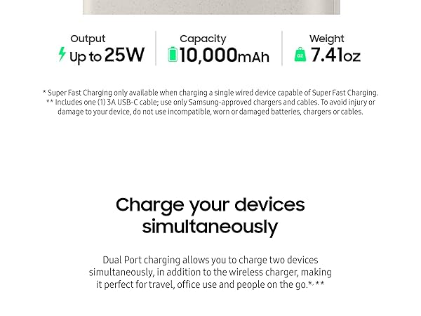 25W Wireless Battery Pack