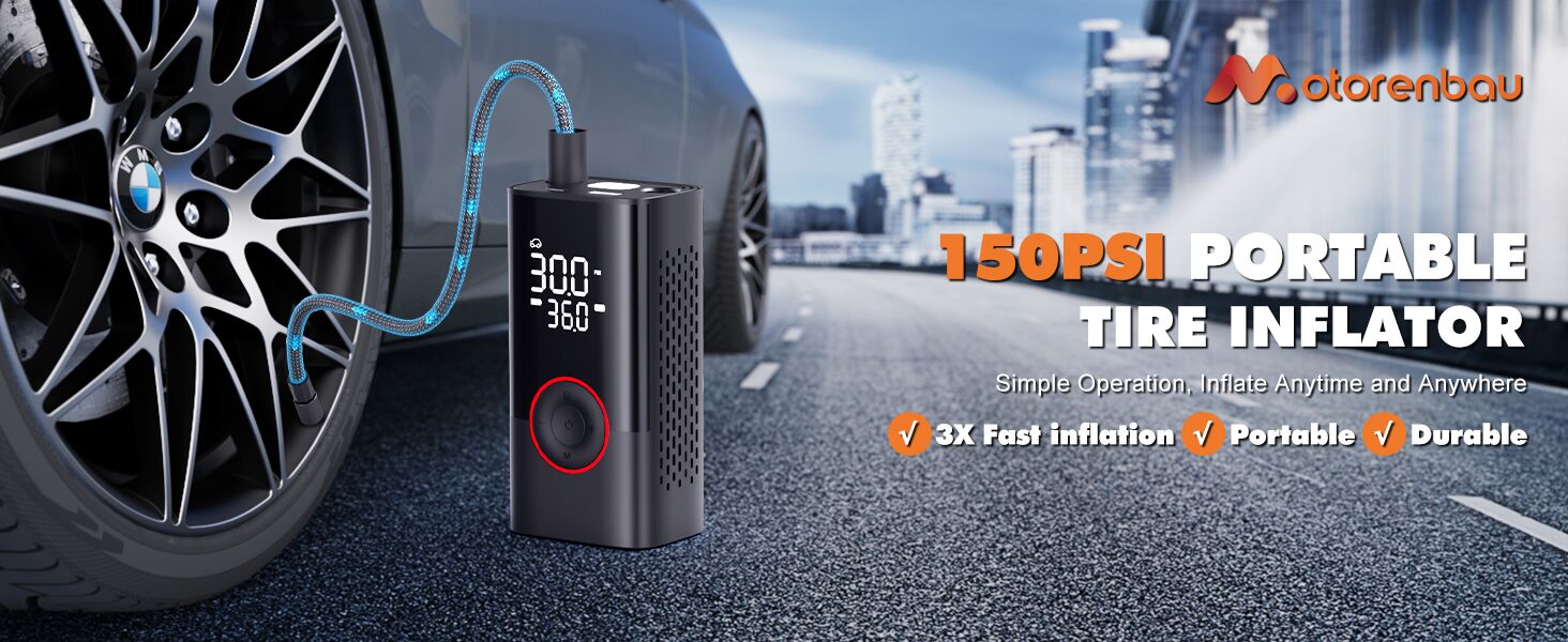 Motorenbau Tire Inflator Portable Air Compressor