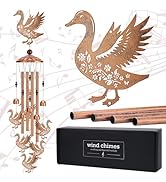 LIRAVENO Duck Decor Wind Chimes - Ducks Gifts for Men Women Mom Wife Grandma Metal Animal Windchi...