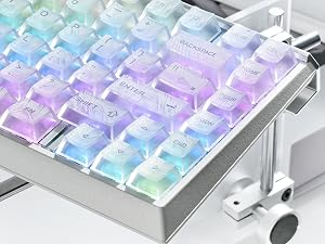 Clear Keycaps,Shine-Through Keycap,Jelly Keycap Cherry Profile Keycaps for Mechanical Keyboard