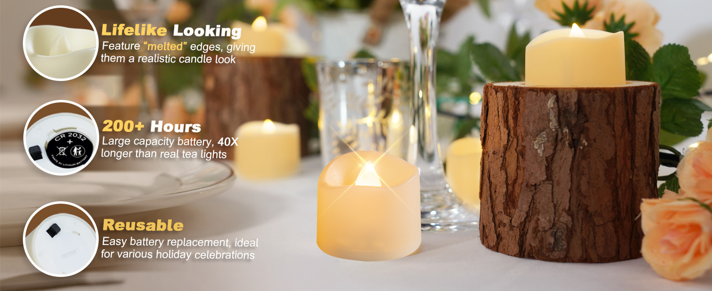 flameless tealight candles