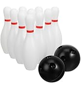 Toddmomy Kids Bowling Set, 1 Set Small Mini Bowling Set Small Bowling Pins Indoor Sports Balls Bo...