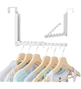 WLCSNG Over The Door Hooks, Extended Over The Door Clothes Hanger with 11 Ridges,Space-Saving Ove...