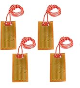 4 PCS Film Heater Plate Adhesive Pad, Icstation PI Heating Elements Film 12V 7W Strip Heater Adhe...