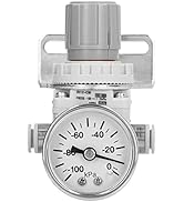 Jeanoko 1PCS Pneumatic Vacuum Regulator, Air Pressure Regulator Air Regulator Valve ABS -100 to -...