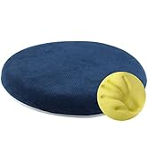 Sigmat Memory Foam Seat Cushion Anti-Slip Soft Round Stool Cushion Chair Pad 16 Inch Navy Blue