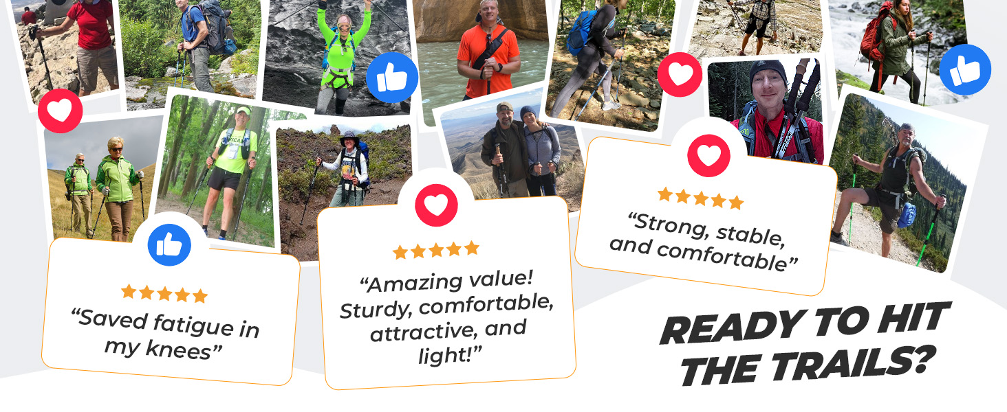 top rated trekking poles best hiking sticks trusted by hikers customer reviews walking support