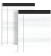 AILZFEI 2 Pack of Legal Pads 8.5 x 11 College Ruled Writing Pads 8.5