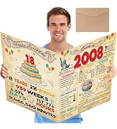 FANCYLUCKY Happy 18th Birthday Card Gifts for Him Her, Retro 18th Birthday Decorations for Boys G...