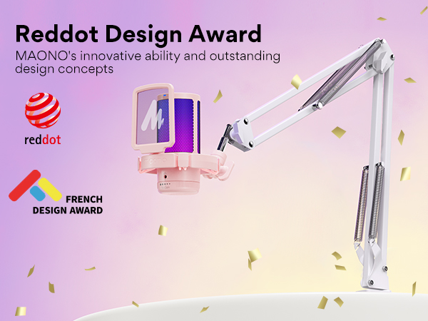 DGM20S Pink gaming microphone