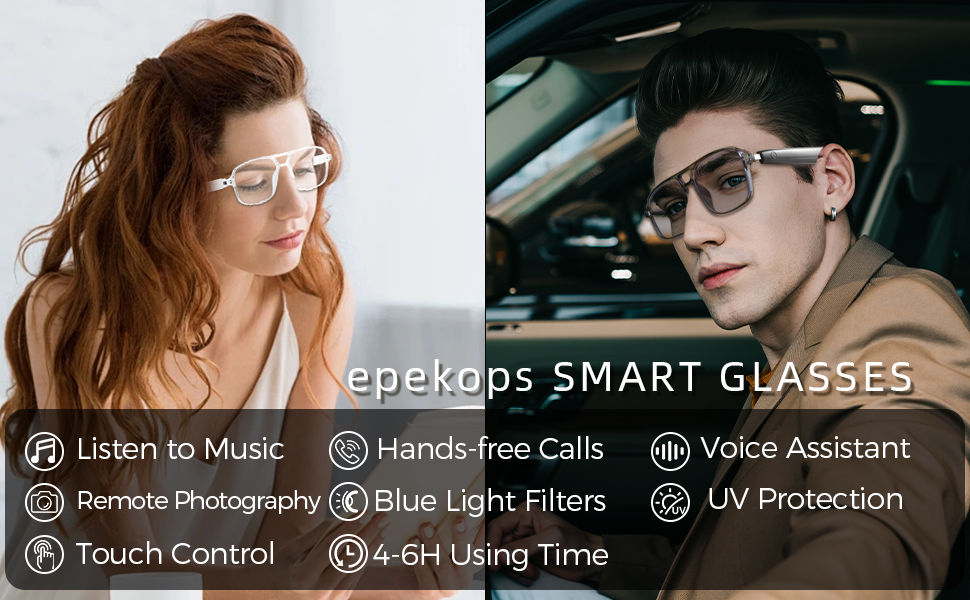 touch control smart glasses