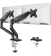 Dual Monitor Stand fits up to 32 inch, 4.4-19.8 lbs Computer Screens, Dual Monitor Desk Mount Hei...