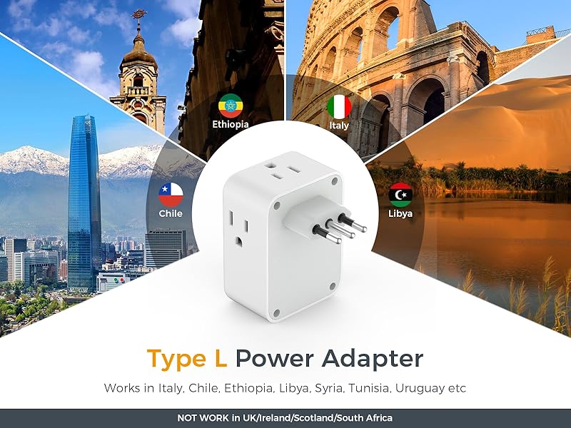 Italy Travel Plug Adapter