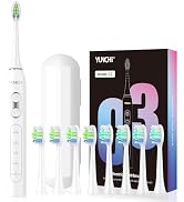 YUNCHI Electric Toothbrush for Adults and Kids, Rechargeable Electric Tooth Brush with 8 Brush He...