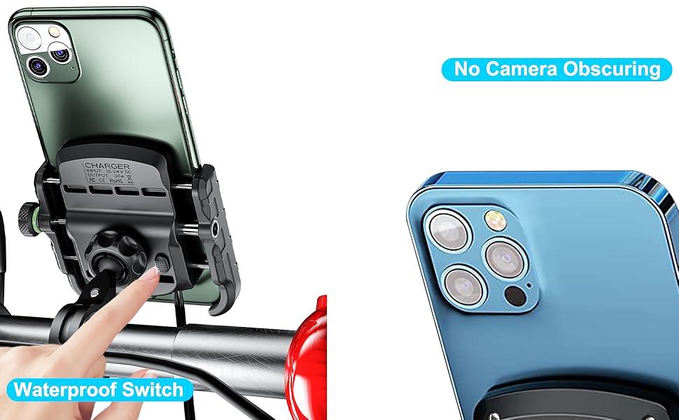 Motorcycle USB Charging Phone Mount