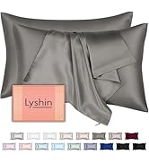 Mulberry Silk Pillow Cases 2 Pack Standard Size 20x26 Inches with Hidden Zipper, Ultra Smooth and...