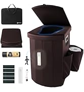 Upgrade XXL Portable Toilet Camping for Adults,17.5" Foldable Camping Toilet Portable, Portative ...