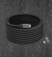KONDOR BLUE | 15FT USB-C Tethering Cable Straight to R.A Connectors | Black | 3.2 USB-C Cable, Ty...