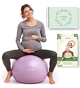 Trideer Pregnancy Ball Birthing Ball, 1.7mm Extra Thick Yoga Ball for Maternity, Labor Birth, Exe...