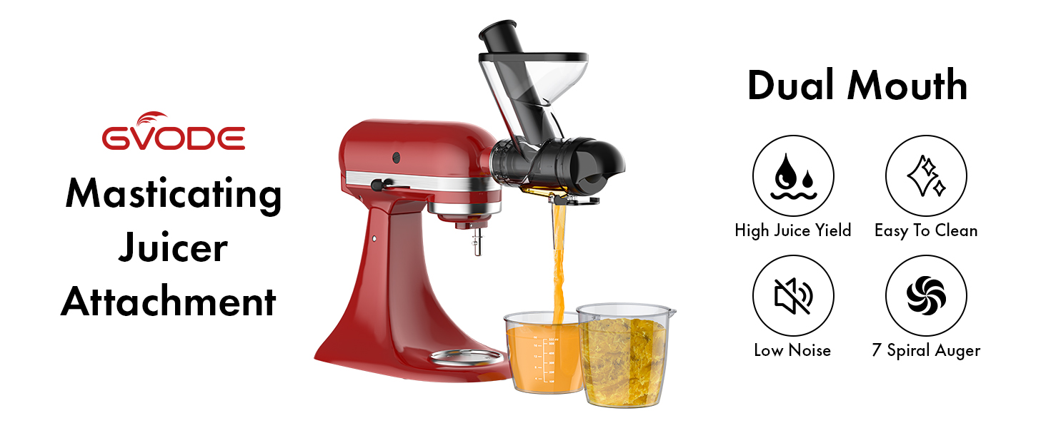 Masticating Juicer Attachment for KitchenAid Stand Mixer
