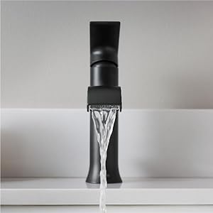 moen, matte black faucet, bathroom faucet