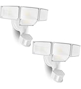 LUTEC 80W 9000LM LED Security Lights Motion Sensor Outdoor Lights, 4 Head LED Flood Lights Outdoo...
