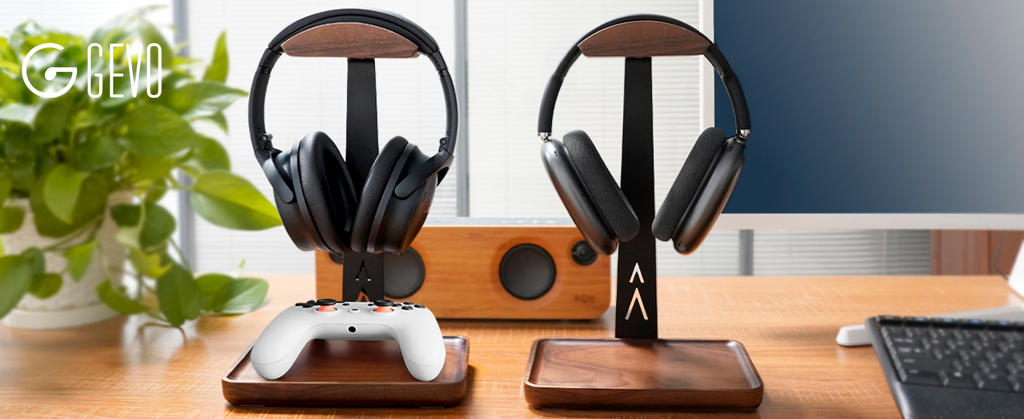 walnut headphone stand