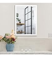 BOMINICA Rectangular Wall Mirror 20” x 28” Bathroom Mirror Framed Wall Mirror for Living Room, Va...