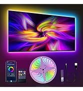 GUPUP LED Lights for TV 85-100 inch,TV Led Backlight,20ft Rope TV Lights,USB Lights for TV with R...