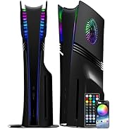 Joso Faceplate for PS5 Pro Disc Edition, Anti-Scratch Dustproof Case Replacement with RGB Ring, C...